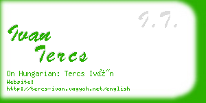 ivan tercs business card